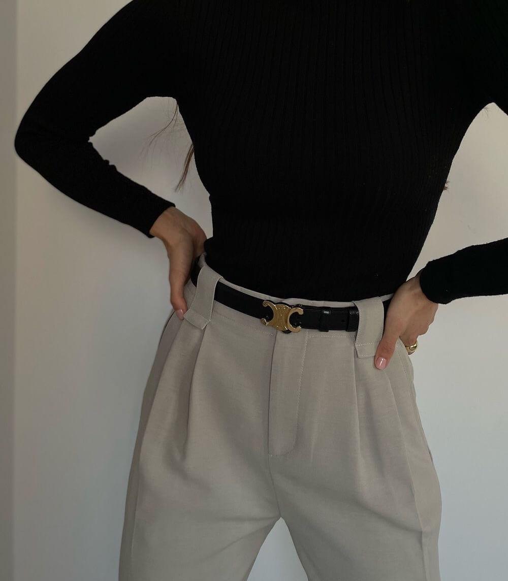 Stylový kožený opasek | Klasická elegance