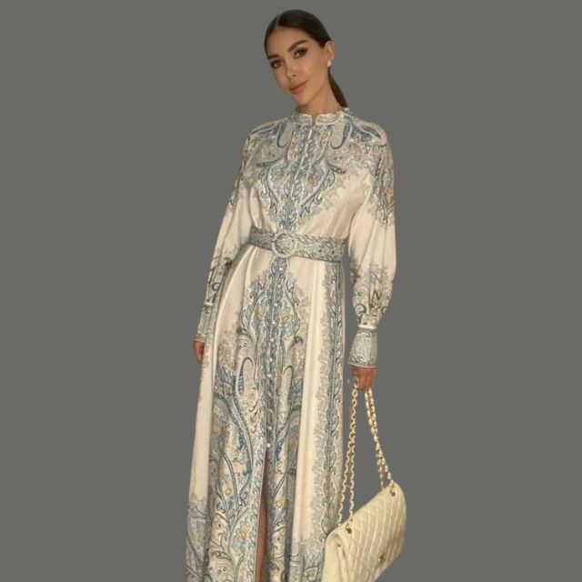 Aribella| Robe à ligne A fleurie