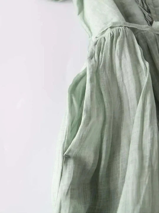 Robe style lin femme | Coupe aérée décontractée