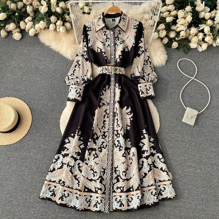 Aribella| Robe à ligne A fleurie