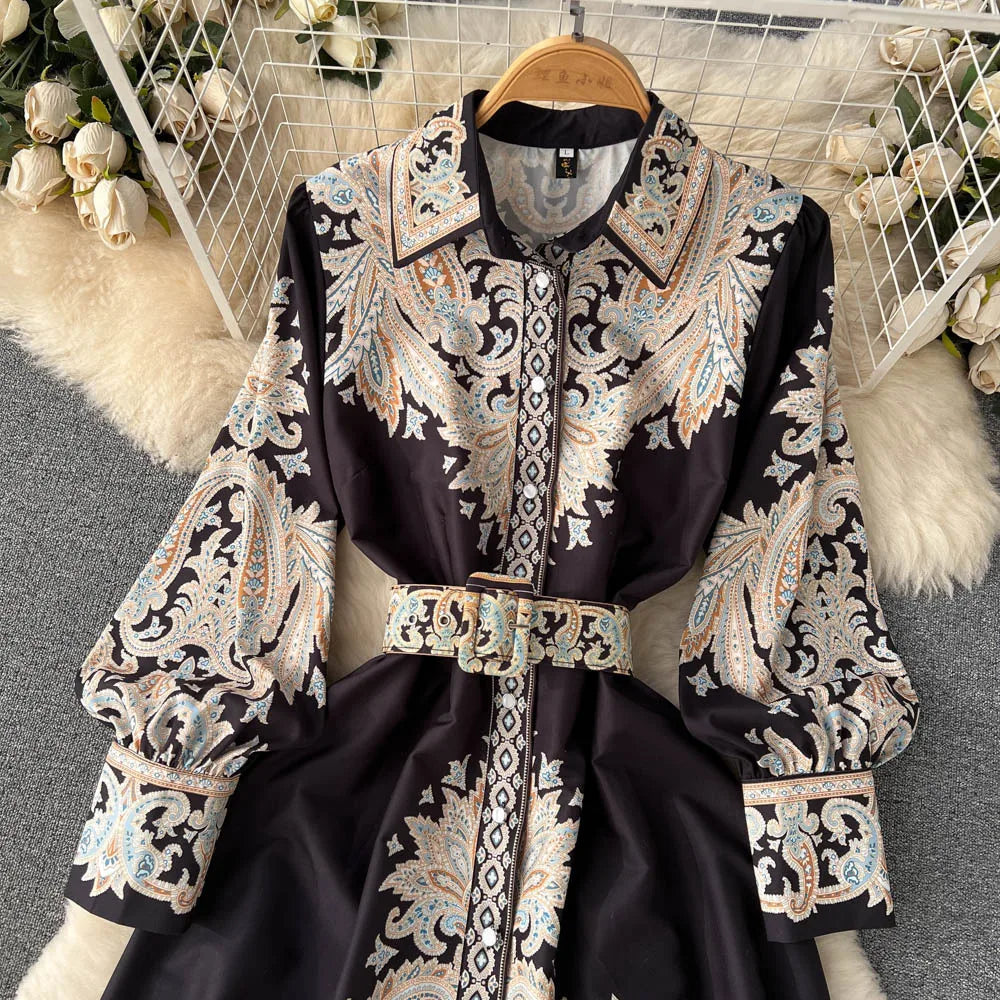 Aribella| Robe à ligne A fleurie