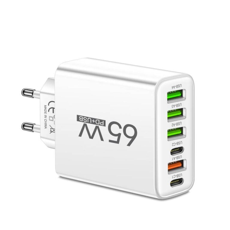 65W Krafthus Flere-Porte Hurtigoplader | 6-I-1 Nav
