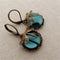 Boucles d'Oreilles Goutte Pierre de Lune Libellule