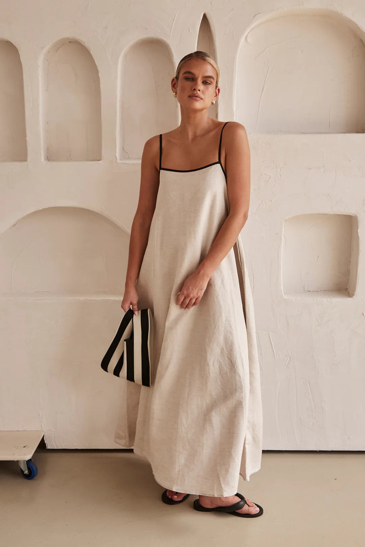 Robe maxi spaghetti pour femme | Style élégant pour invité de mariage