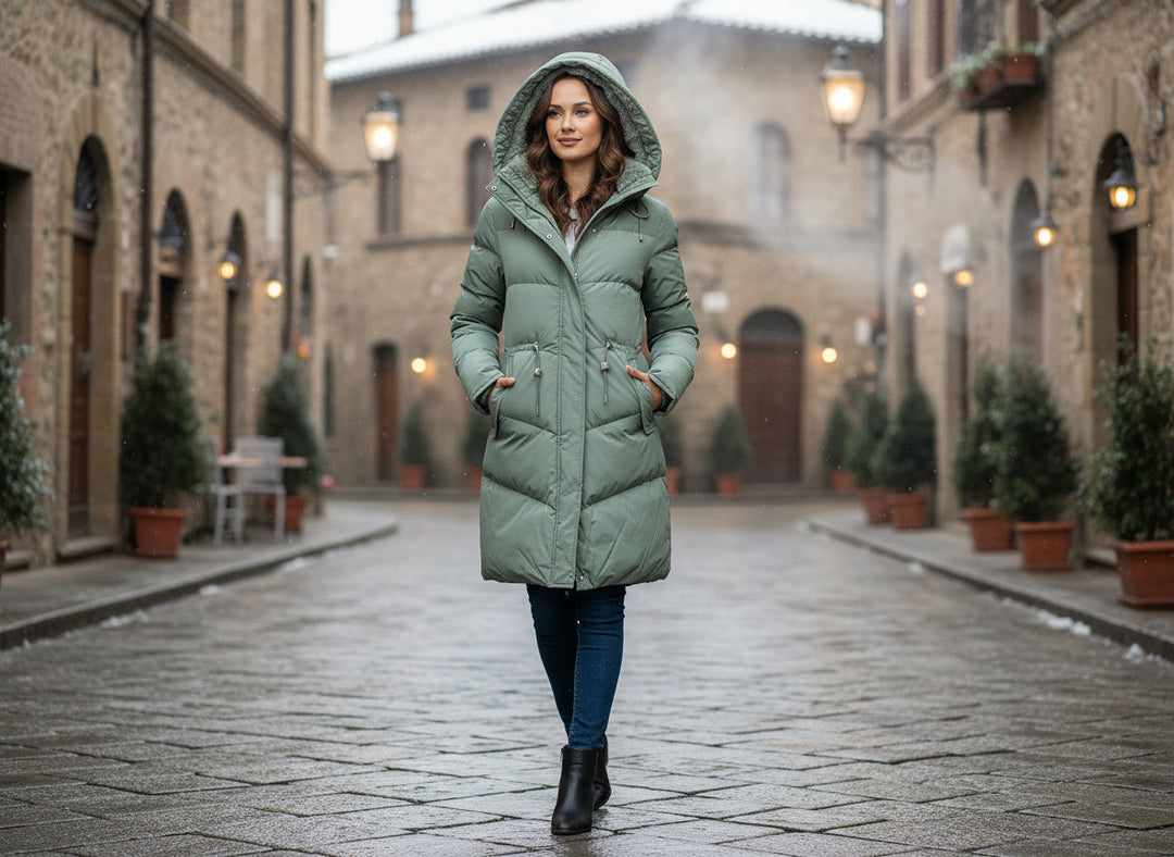 Veste isolée pour femme | Manteau d'hiver avec finitions élégantes