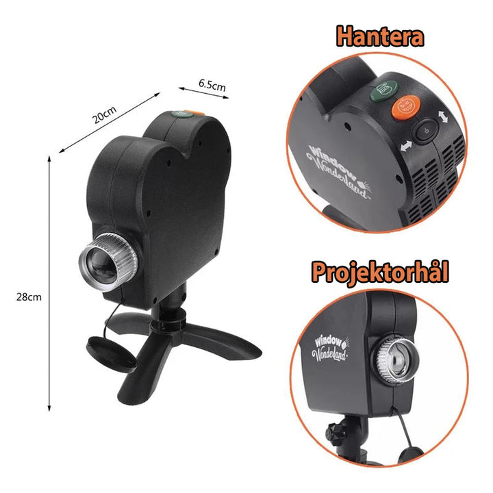 Projecteur de fenêtre pour décorations Halloween et Noël