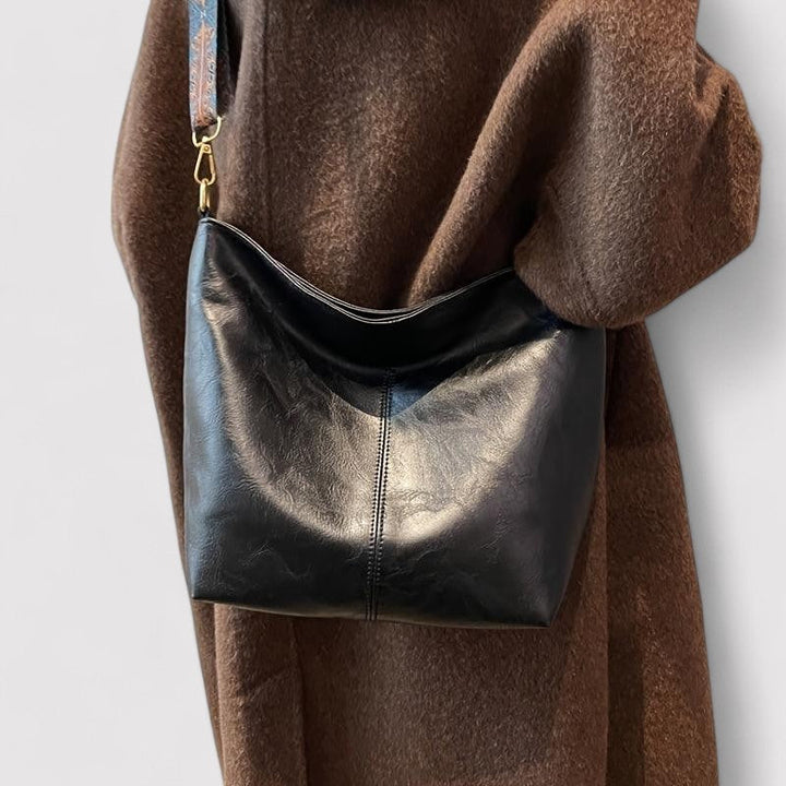 Dámská kabelka hobo s velkou kapacitou | Kožený styl každodenní taška