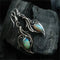 Boucles d'Oreilles Opale Bleue Vintage