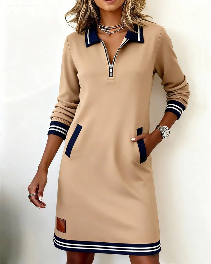 Robe midi manches longues pour femme | Style décontracté