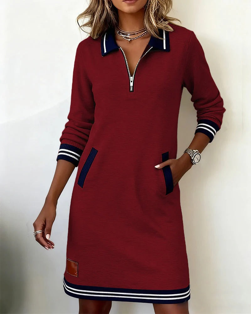 Robe midi manches longues pour femme | Style décontracté