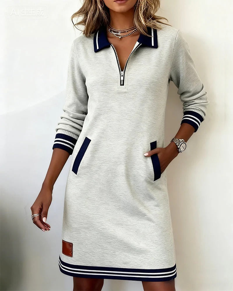 Robe midi manches longues pour femme | Style décontracté