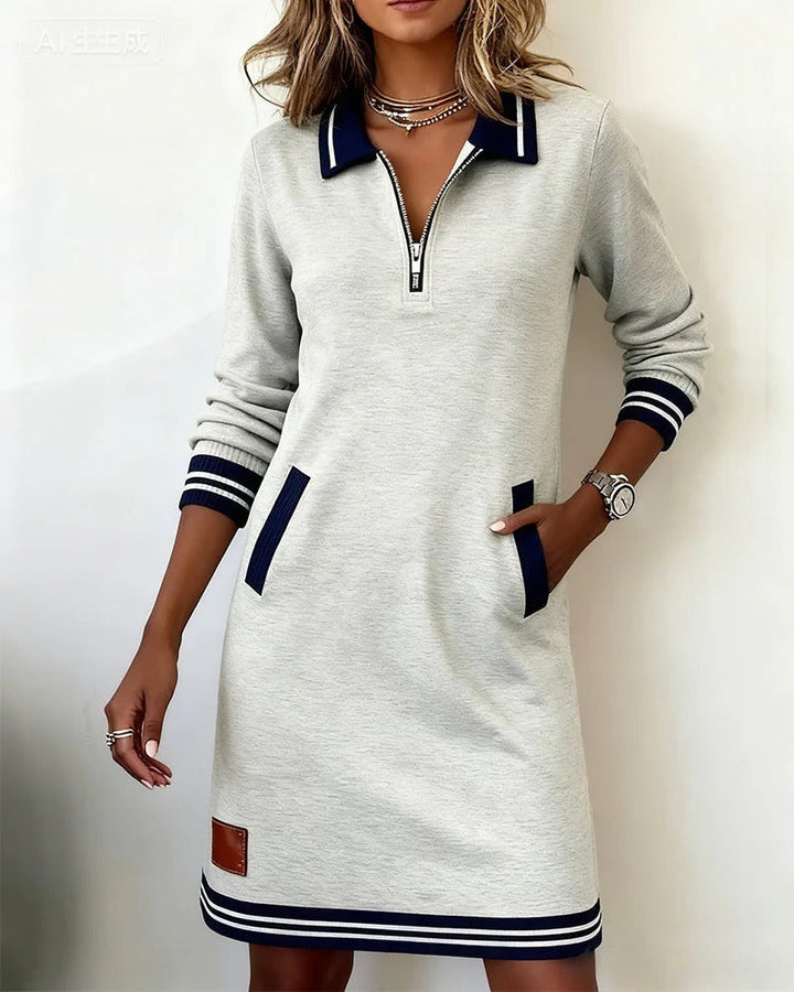 Robe midi manches longues pour femme | Style décontracté
