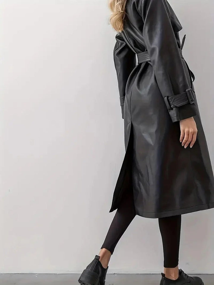 Women's Winter Trench Coat with Belt