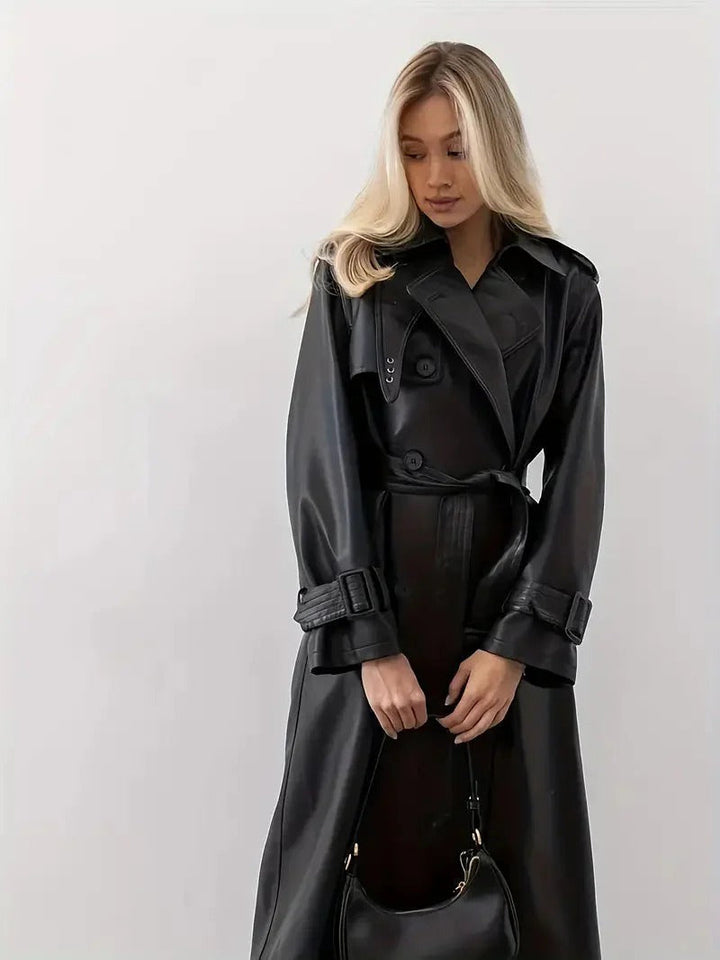 Women's Winter Trench Coat with Belt