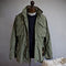 Veste militaire style vintage pour homme avec capuche cachée