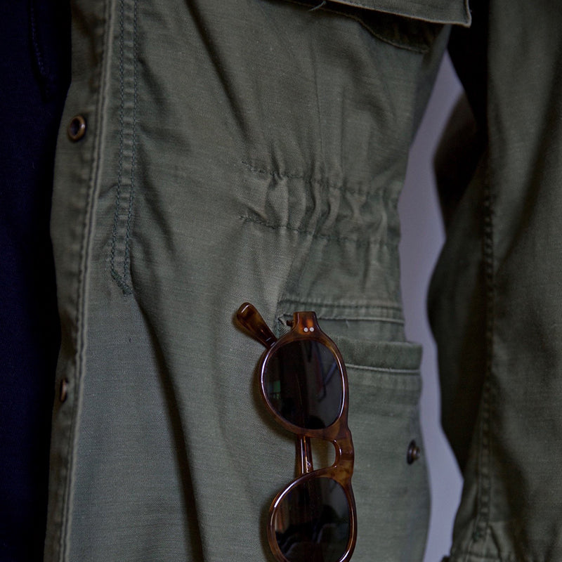 Veste militaire style vintage pour homme avec capuche cachée