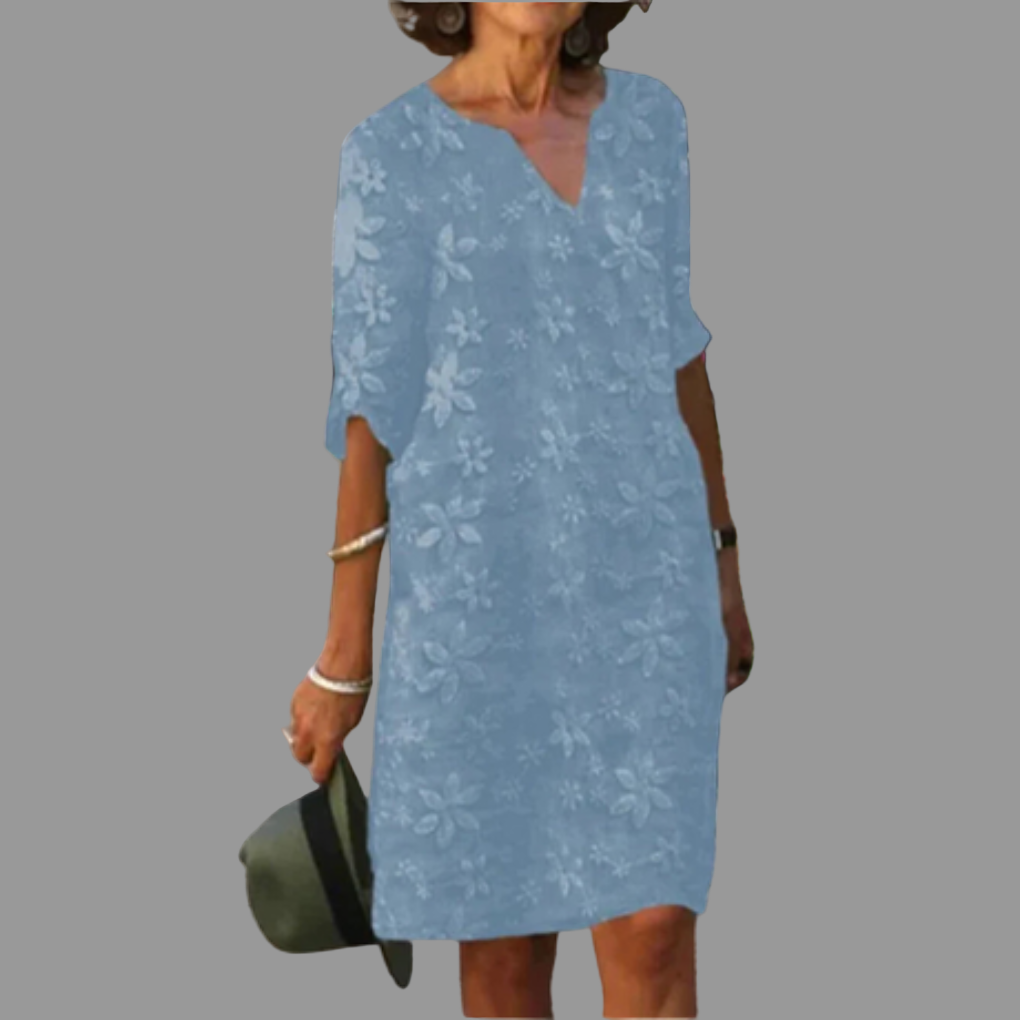 Robe midi fleurie femme | Coupe moderne décontractée