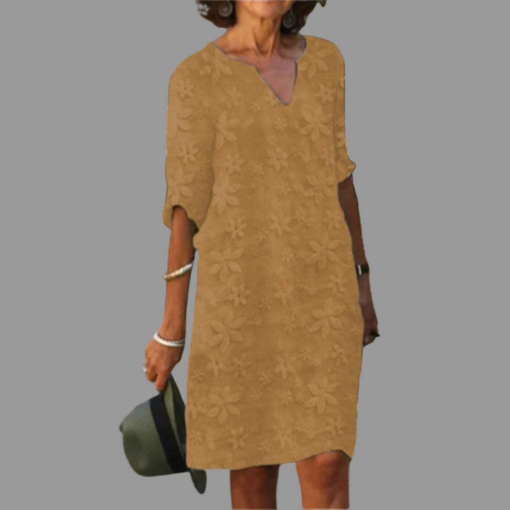 Robe midi fleurie femme | Coupe moderne décontractée