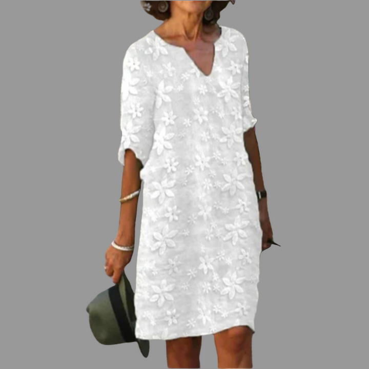 Robe midi fleurie femme | Coupe moderne décontractée